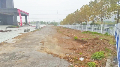 本应属于市政绿地被地产商损毁后圈进自家院子