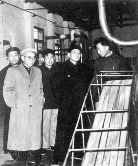 1960年10月，中共中央副主席陈云视察芜湖联盟化肥厂